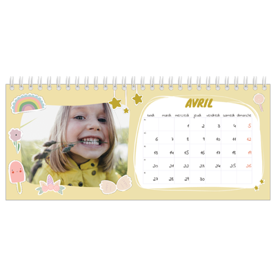 Calendrier de bureau — Licorne magique [Avril]