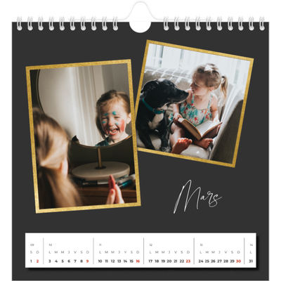 Calendriers annuels carré — Tellement de souvenirs [Mars]