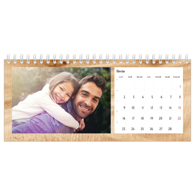 Calendrier de bureau — Rustique [Février]