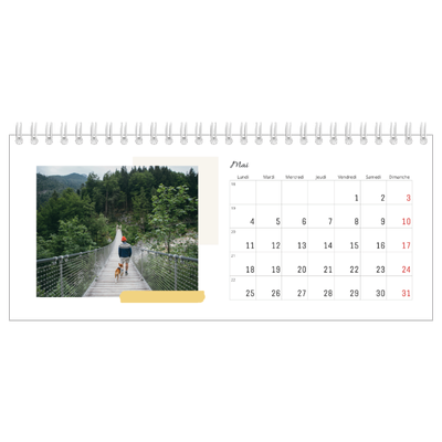 Calendrier de bureau — Tons neutres [couverture]