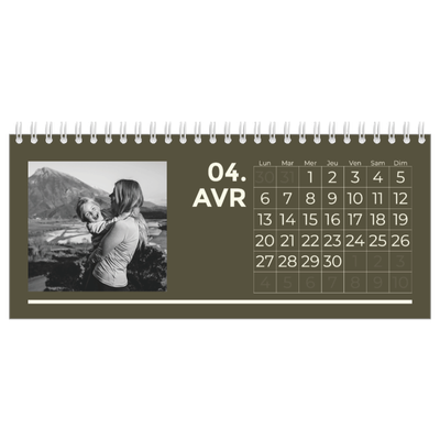 Calendrier de bureau — Contemporain audacieux [Avril]