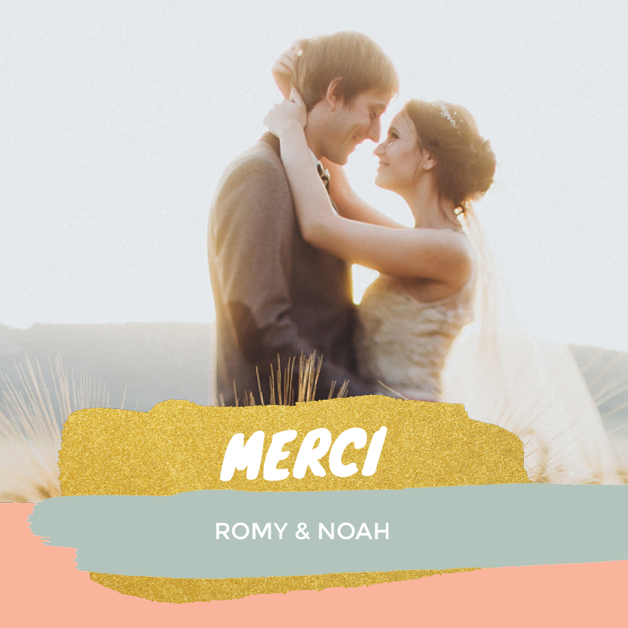 Carte de remerciement — Coups de pinceau