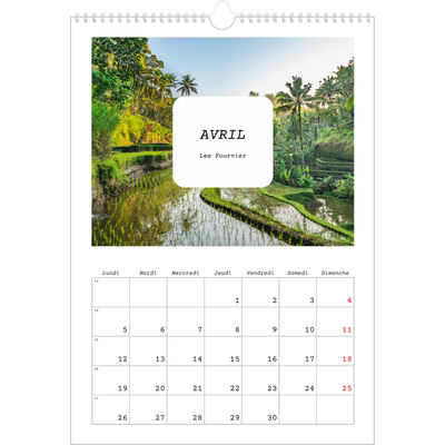 A3 Calendrier annuel — Toute l'histoire [Avril]