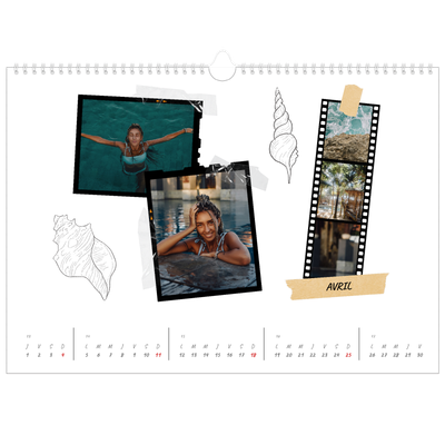 Calendrier photo A3 — Esprit scrapbook [Avril]