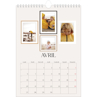 Calendrier photo A4 (20 x 30 cm) — Galerie de mur photo [Avril]