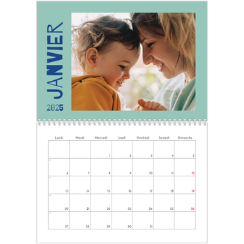 Calendrier photo A4 double — Tout en couleurs