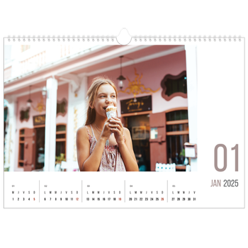 Calendrier photo A3 — Numéros mensuels