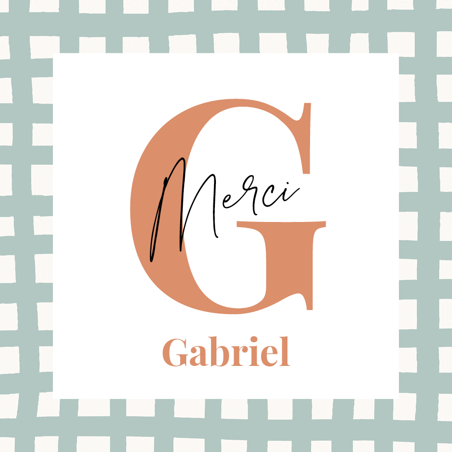 Carte de remerciement — Une lettre à soi