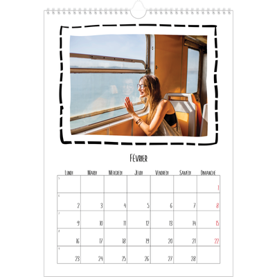 A3 Calendrier annuel — Instants d'album photo [Février]