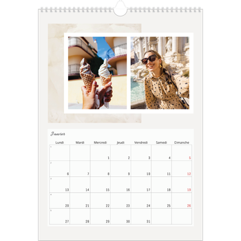 Calendrier photo A3 — Tons neutres