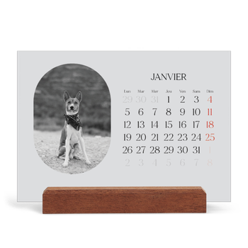 Calendrier de bureau support bois - paysage — Sur la route