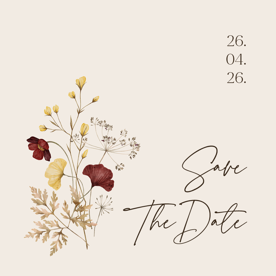 Save the date — Des noces naturelles