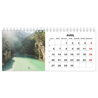 Calendrier de bureau — Simple photo [Avril]