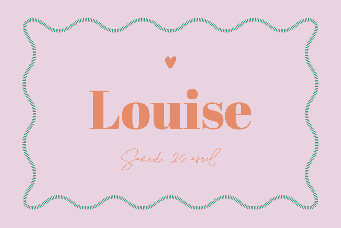 Cartons d'invitation — Cœur acidulé