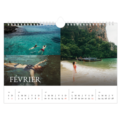 Calendrier photo A4 — Superposition classique [Février]