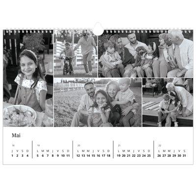Calendrier photo A3 — Noir et blanc élégant [couverture]