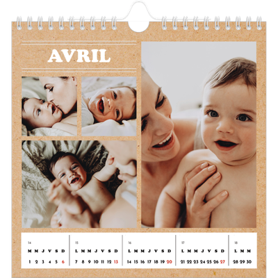 Calendriers annuels carré — Chronique de l'année [Avril]