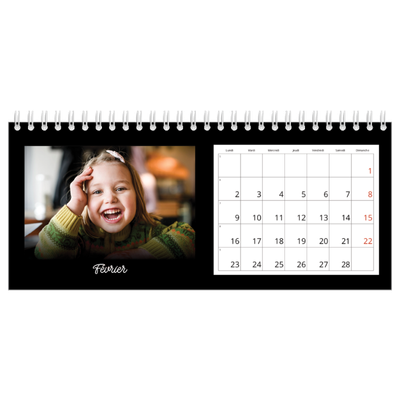 Calendrier de bureau — Diapositive [Février]