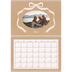 Calendrier photo A4 double (30 x 40 cm) — Kraft et nœud [Avril]