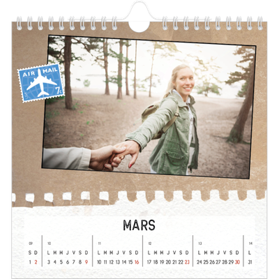 Calendriers annuels carré — Parts unknown [Mars]