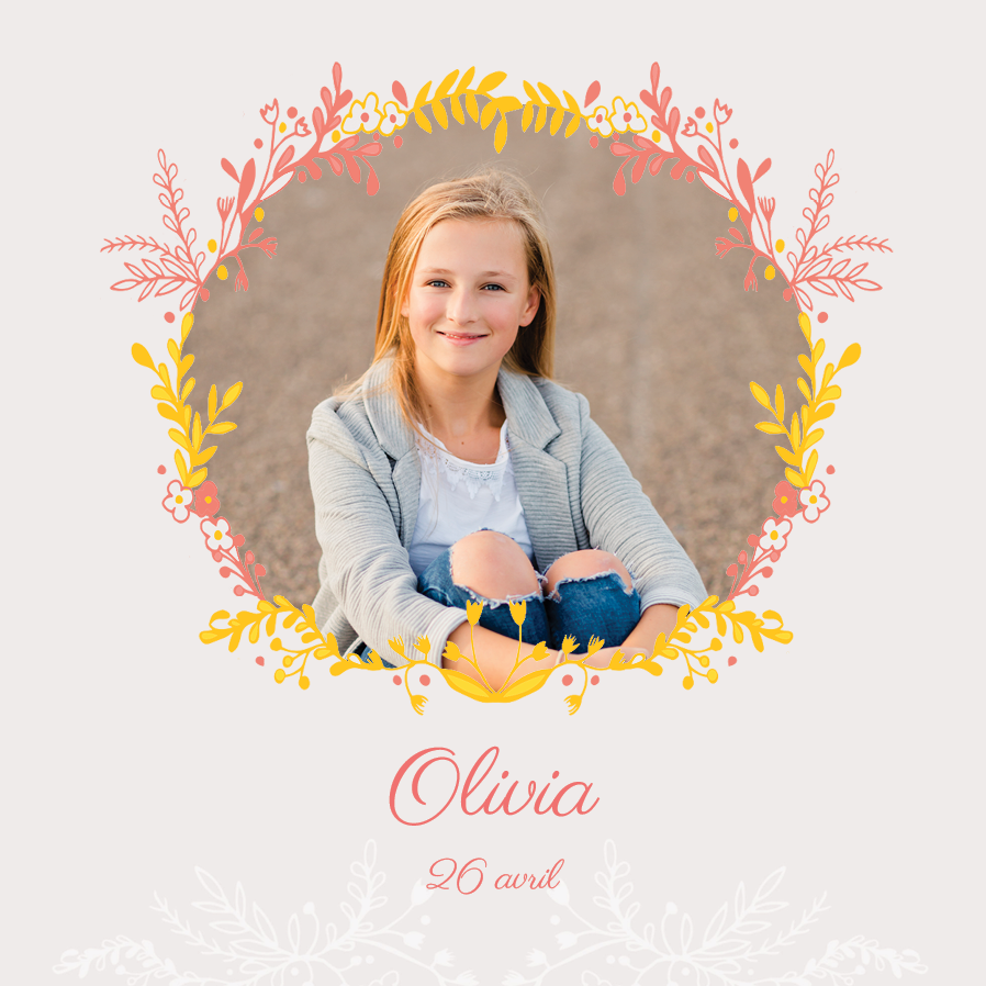 Cartons d'invitation — Fleurs festives