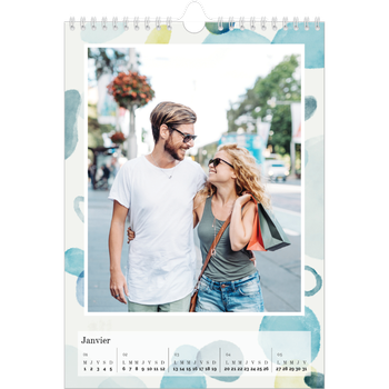 Calendrier photo A4 — Pluie d'aquarelle