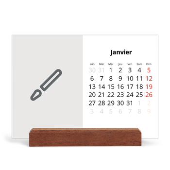 Calendrier de bureau support bois - paysage — Créez votre produit