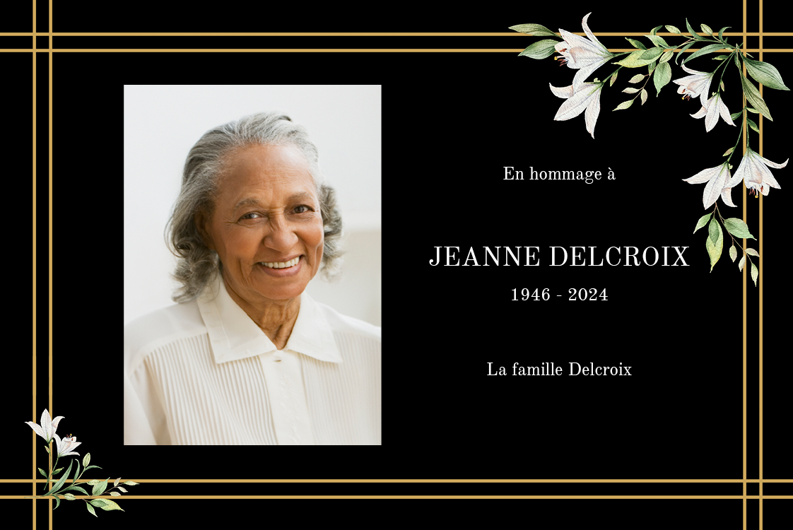 Carte de remerciement — Cadres floraux