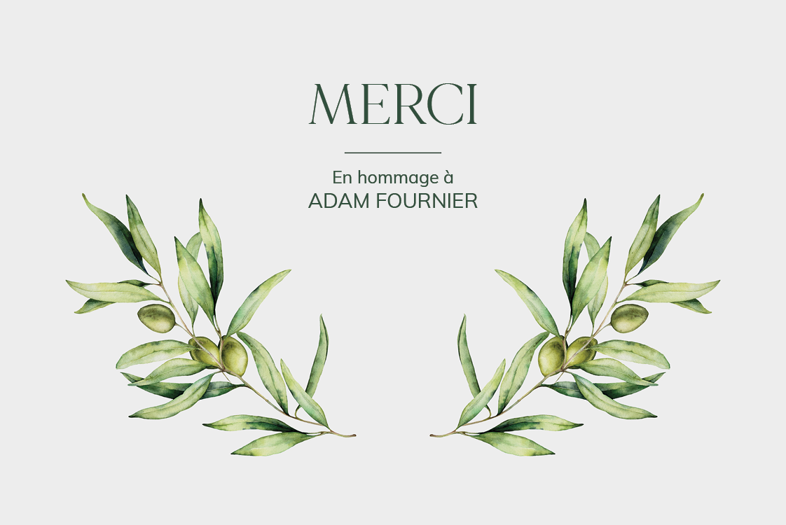 Carte de remerciement — Merci paisible