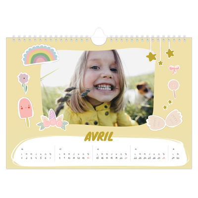 Calendrier photo A4 — Licorne magique [Avril]