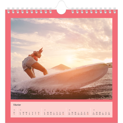Calendriers annuels carré — Un monde en couleur [Février]