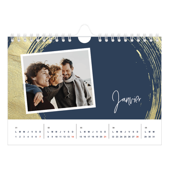Calendrier photo A5 — Coup de pinceau doré