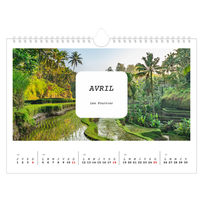Calendrier photo A4 — Toute l'histoire [Avril]