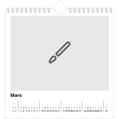 Calendriers annuels carré — Créez votre produit [Mars]