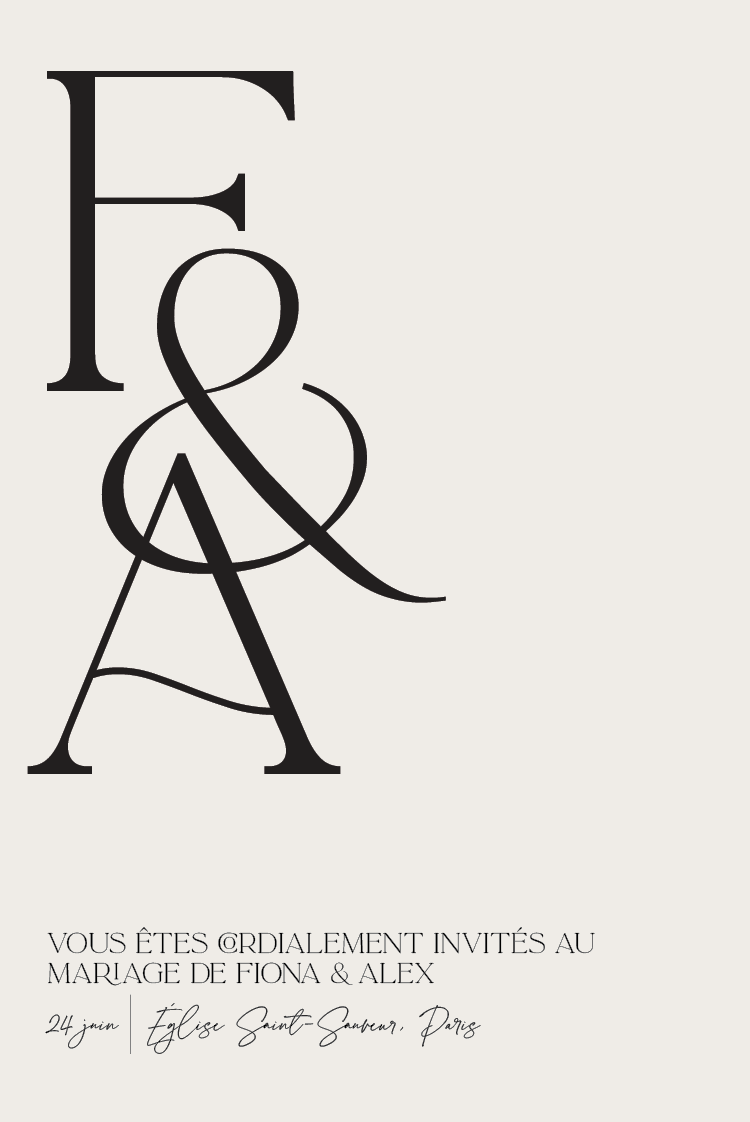 Cartons d'invitation — Romance moderne