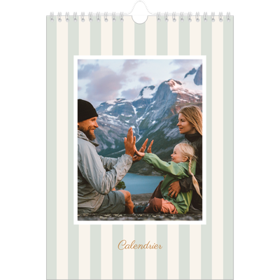 Calendrier photo A4 (20 x 30 cm) — Lettrages et rayures [couverture]