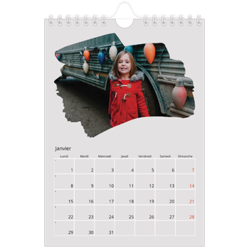 Calendrier photo A5 — Effet brossé