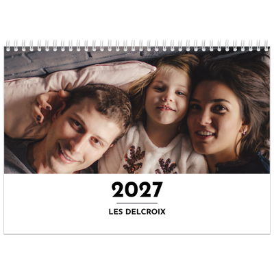 Calendrier photo A4 double (30 x 40 cm) — Projecteur sur les lettres [couverture]