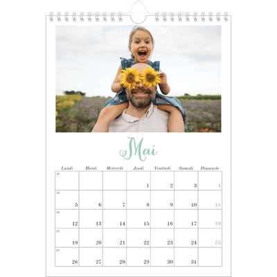 Calendrier photo A4 (20 x 30 cm) — Bienvenu au monde [couverture]