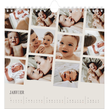 Calendrier photo carré — Souvenirs en mouvement