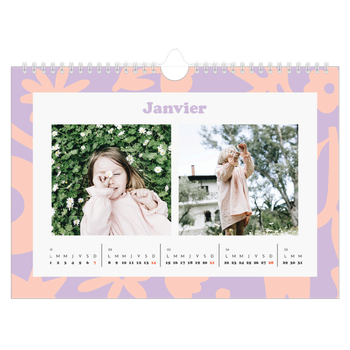 Calendrier photo A4 — Jeu de motifs