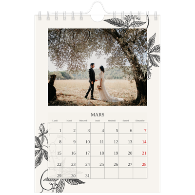 Calendrier photo A5 — Encre & lierre [Mars]