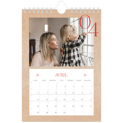 Calendrier photo A5 — Touches de rouge [Avril]