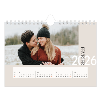 Calendrier photo A5 — Superposition [Février]