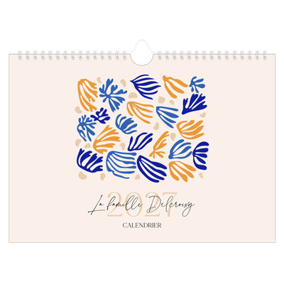 Calendrier photo A4 — Coraux minimalistes [couverture]