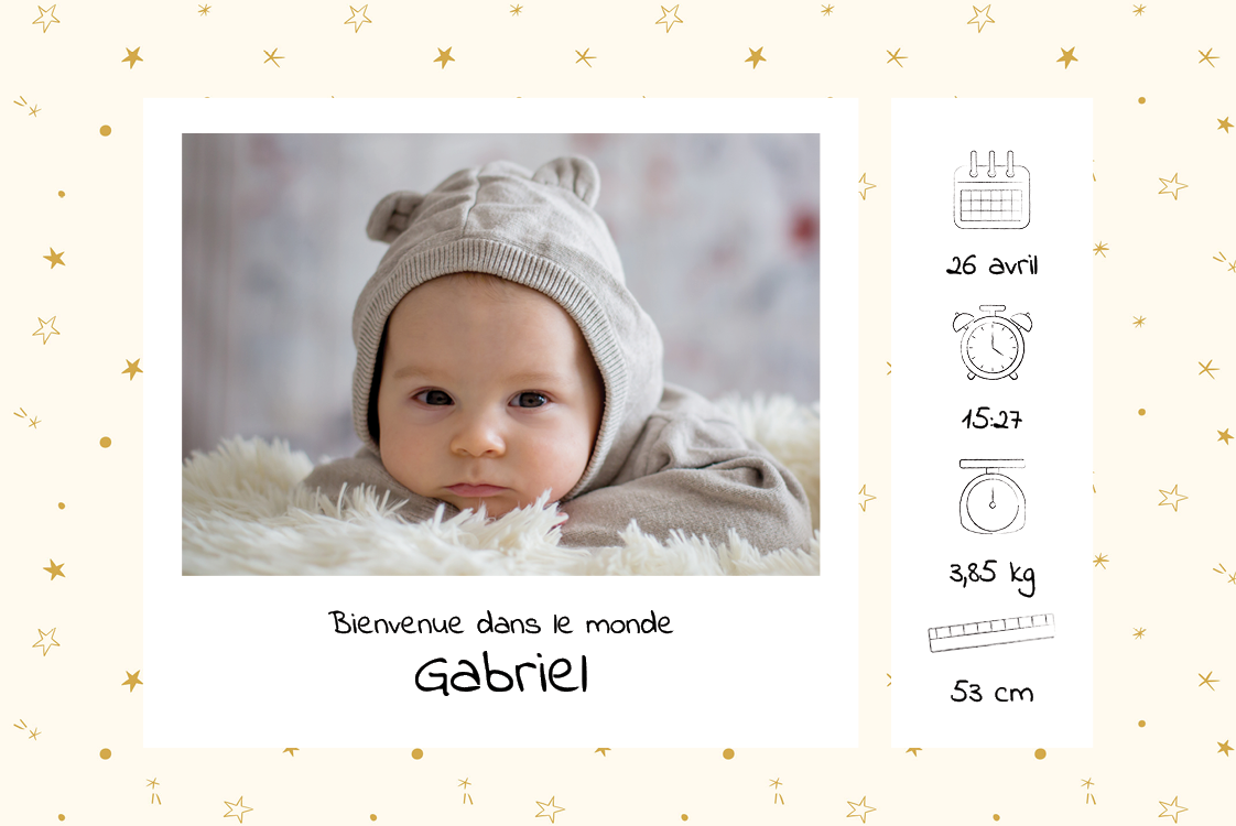 Cartons d'invitation — Notre petite étoile