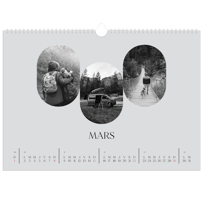 Calendrier photo A3 — Sur la route [Mars]