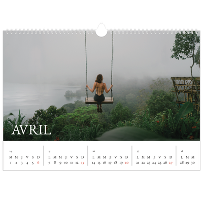 Calendrier photo A3 — Superposition classique [Avril]