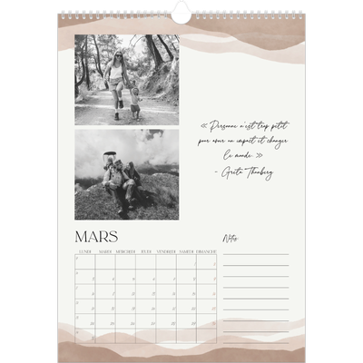 A3 Calendrier annuel — Citations inspirantes [Mars]