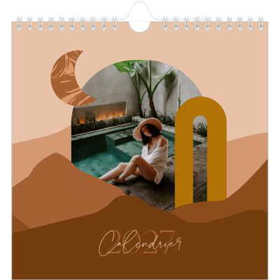 Calendriers annuels carré — Montagnes aux tons neutres [couverture]